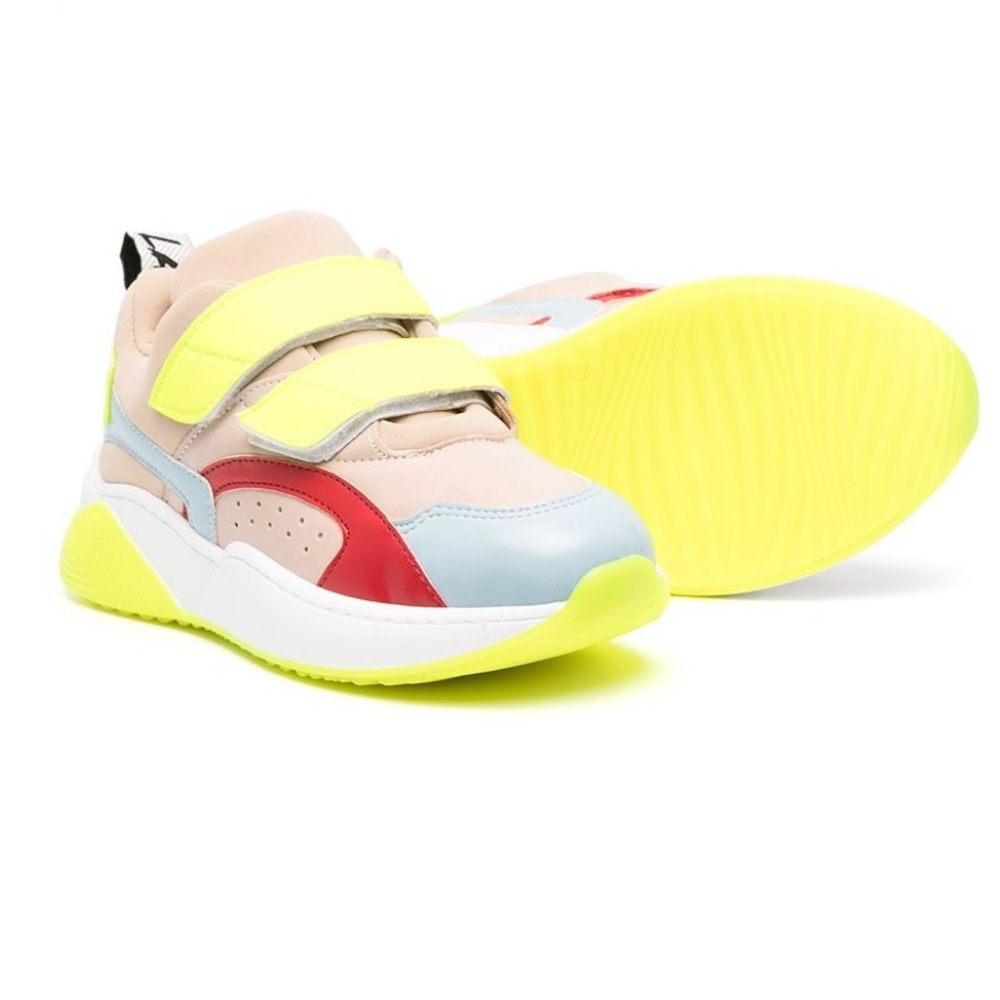 Stella McCartney Kids Panelled touch-strap sneakers